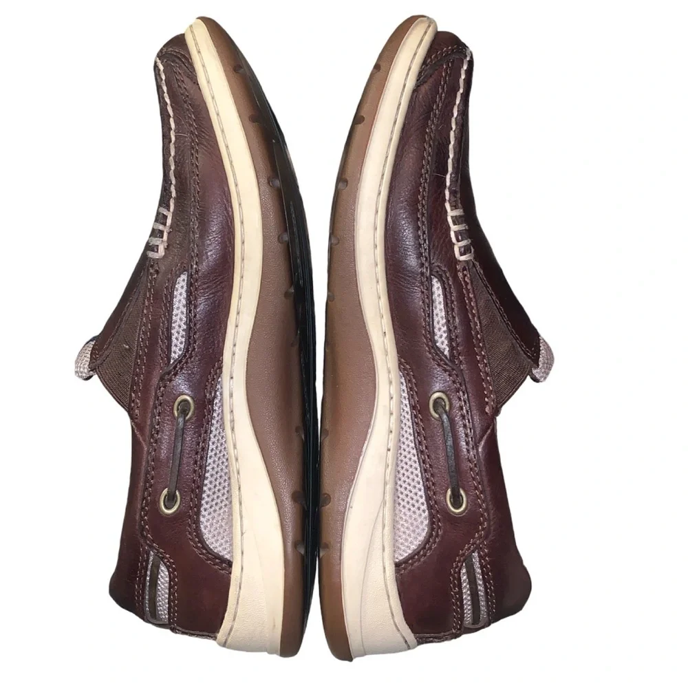 MEN’S SEBAGO CLOVEHITCH BROWN LEATHER OXFORD DOCKSIDE BOAT SHOE SIZE 7.5M